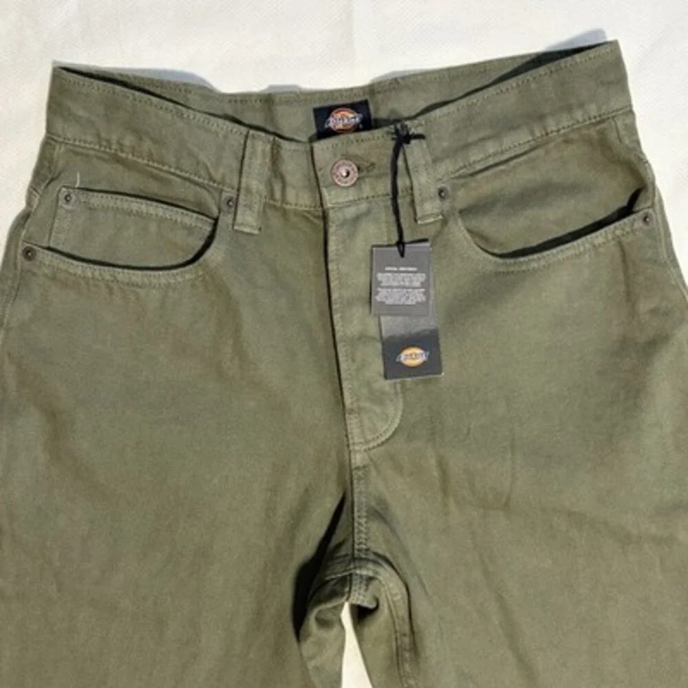 Dickies Men’s‎ Olive Green Denim Jeans W28 L32 New With Tags Straight Fit